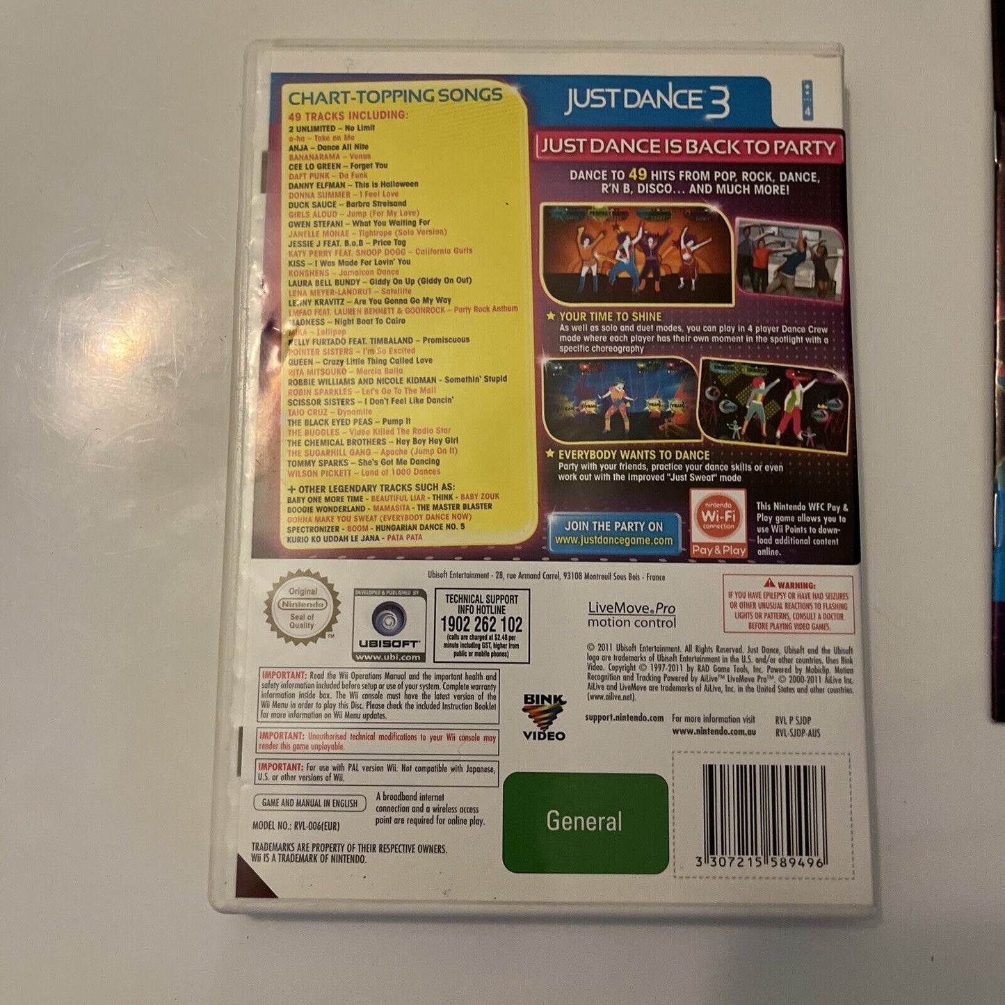 Just Dance 3 - Nintendo Wii - PAL - Complete with Manual