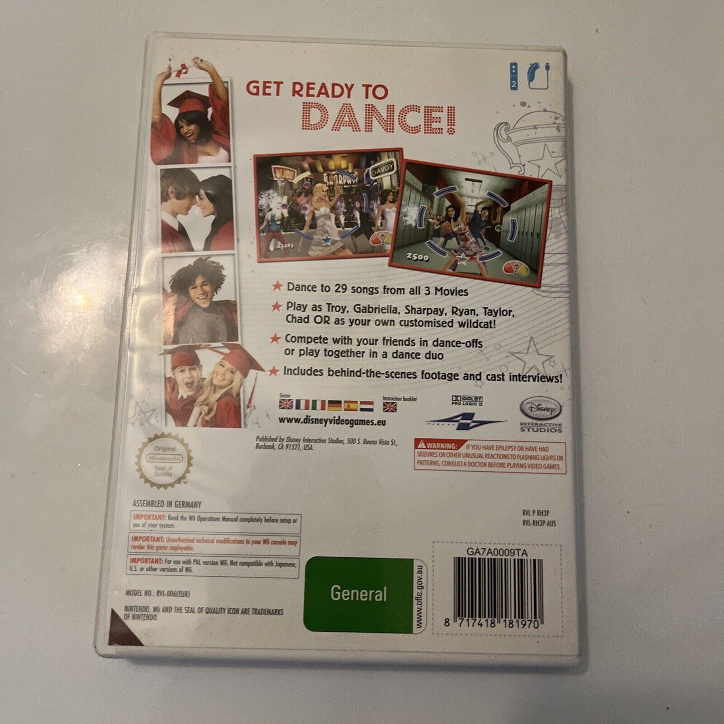 High School Musical 3: Senior Year Dance! Nintendo Wii PAL With Manual