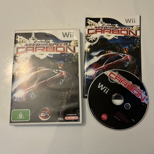 Need for Speed Carbon (Nintendo Wii, 2006) With Manual PAL