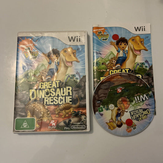 Go Diego Go Great Dinosaur Rescue Nintendo Wii Complete With Manual Pal Game