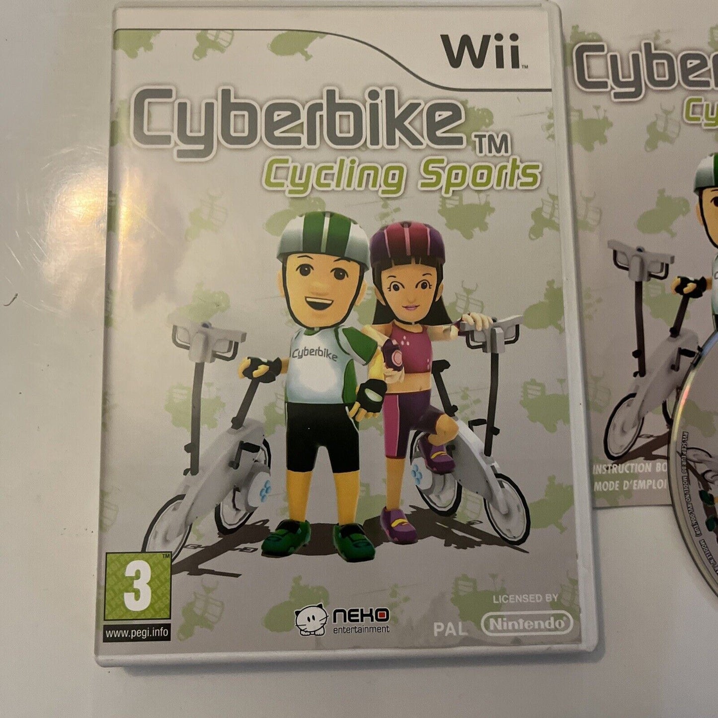 Cyberbike Cycling Sports (Nintendo Wii, 2006) With Manual PAL