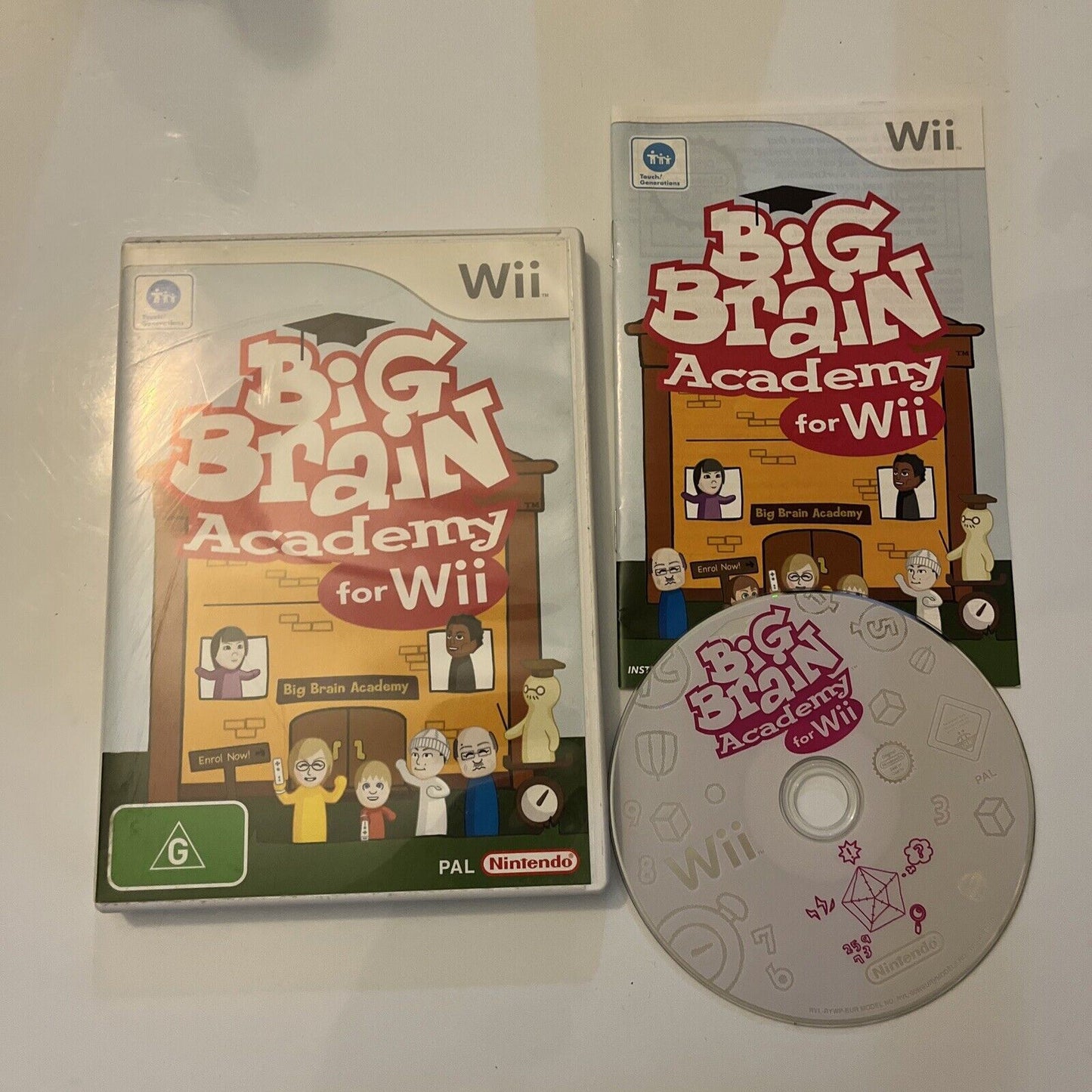 Big Brain Academy For Wii  (Nintendo Wii, 2007) With Manual PAL