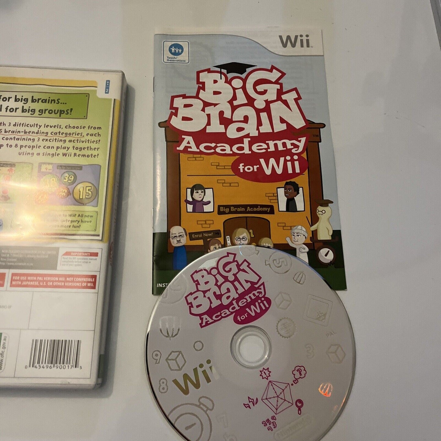 Big Brain Academy For Wii  (Nintendo Wii, 2007) With Manual PAL