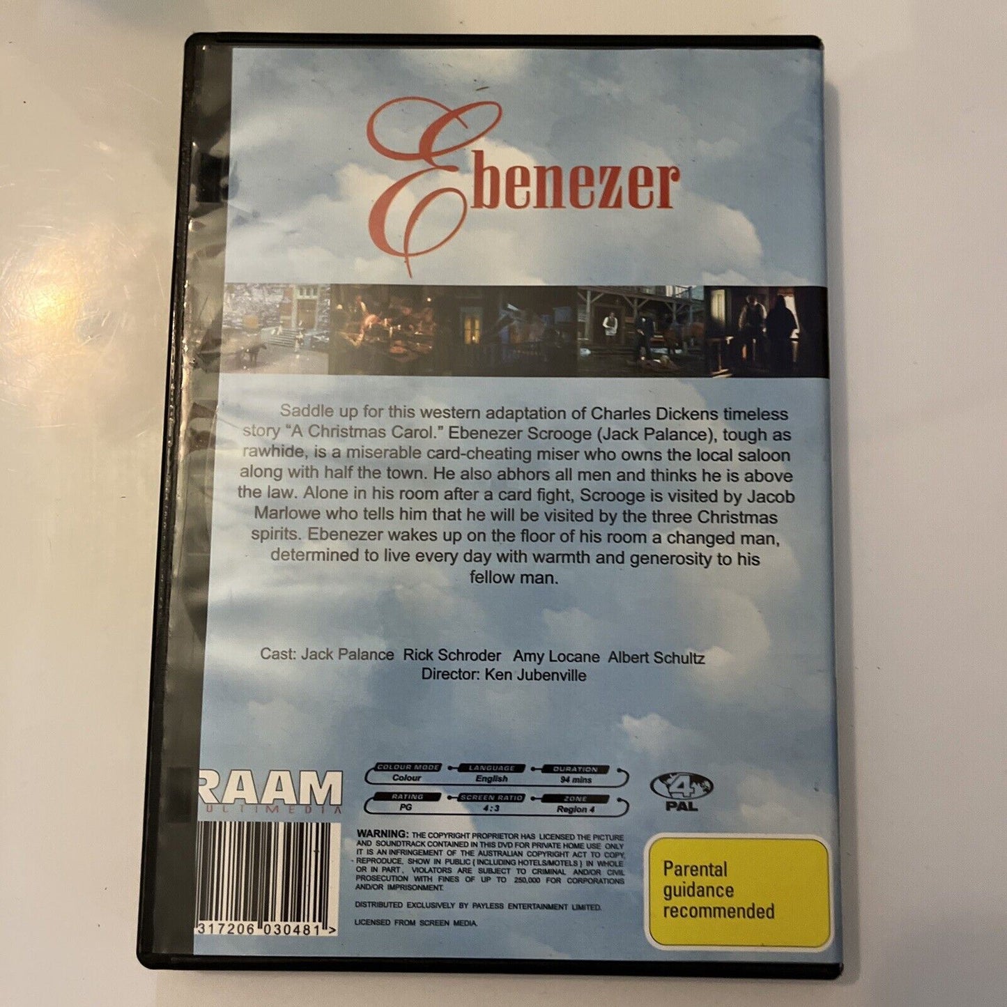 Ebenezer (DVD, 1997)  Jack Palance Region 4