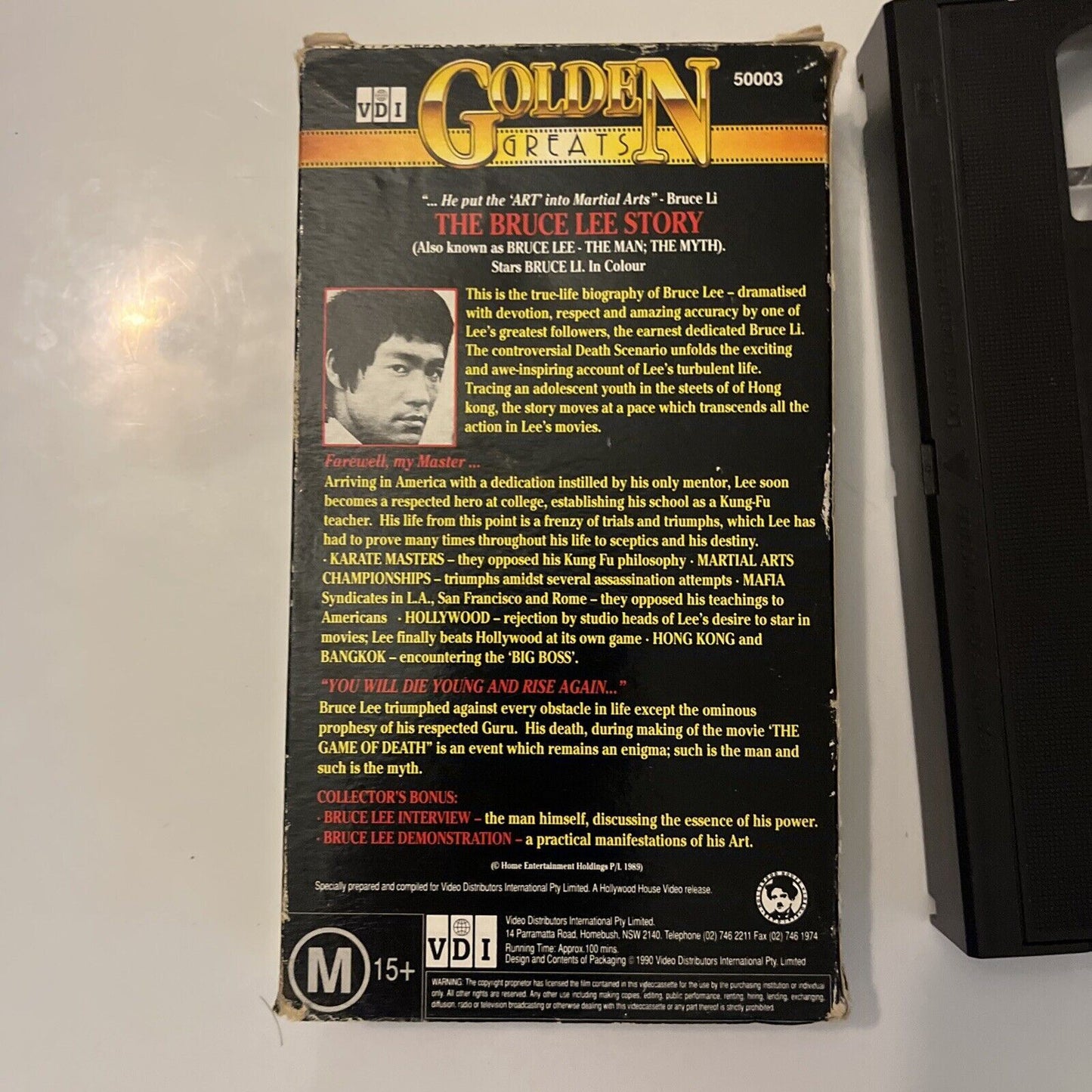 The Bruce Lee Story (VHS, 1989) Bruce Li  PAL