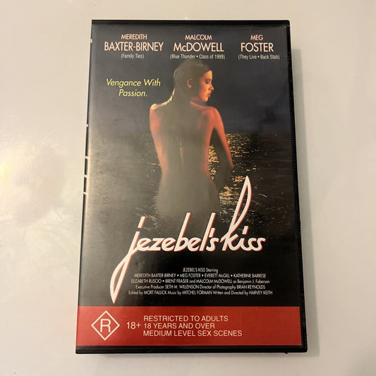 Jezebel's Kiss (VHS, 1990) Malcolm Mcdowell, PAL