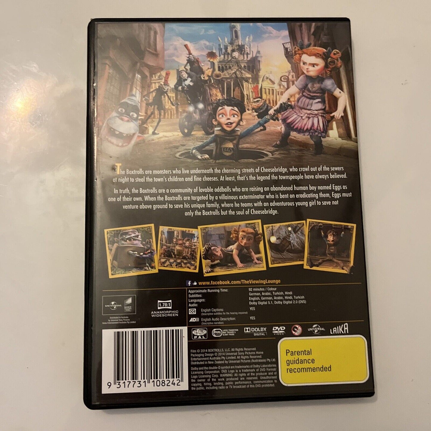 The Boxtrolls (DVD, 2014) Region 4&2