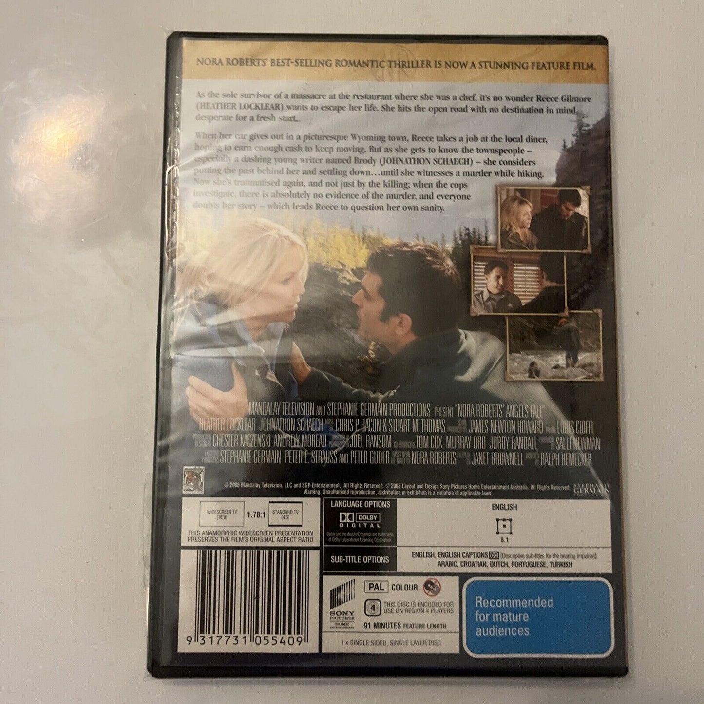 Angels Fall (DVD, 2006) Heather Locklear Region 4