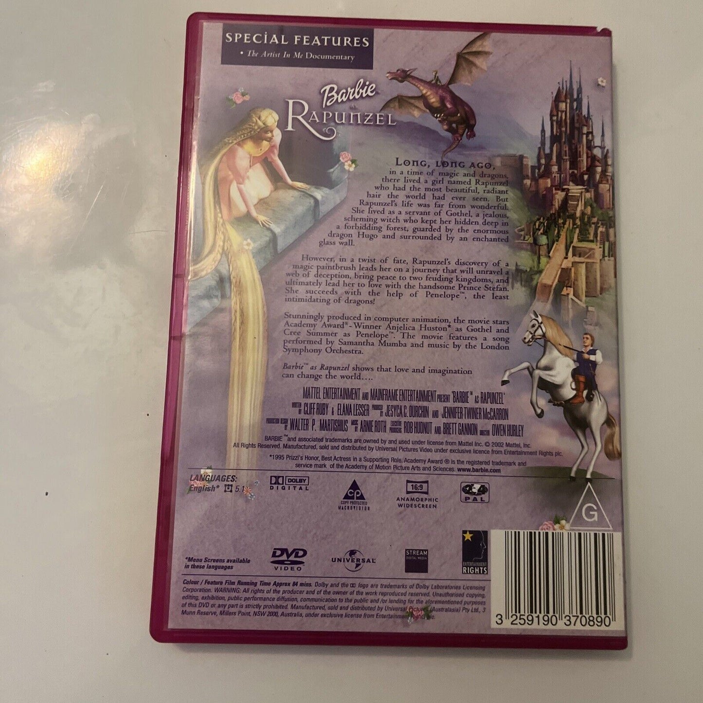 Barbie In Rapunzel (DVD, 2001) Region 4&2