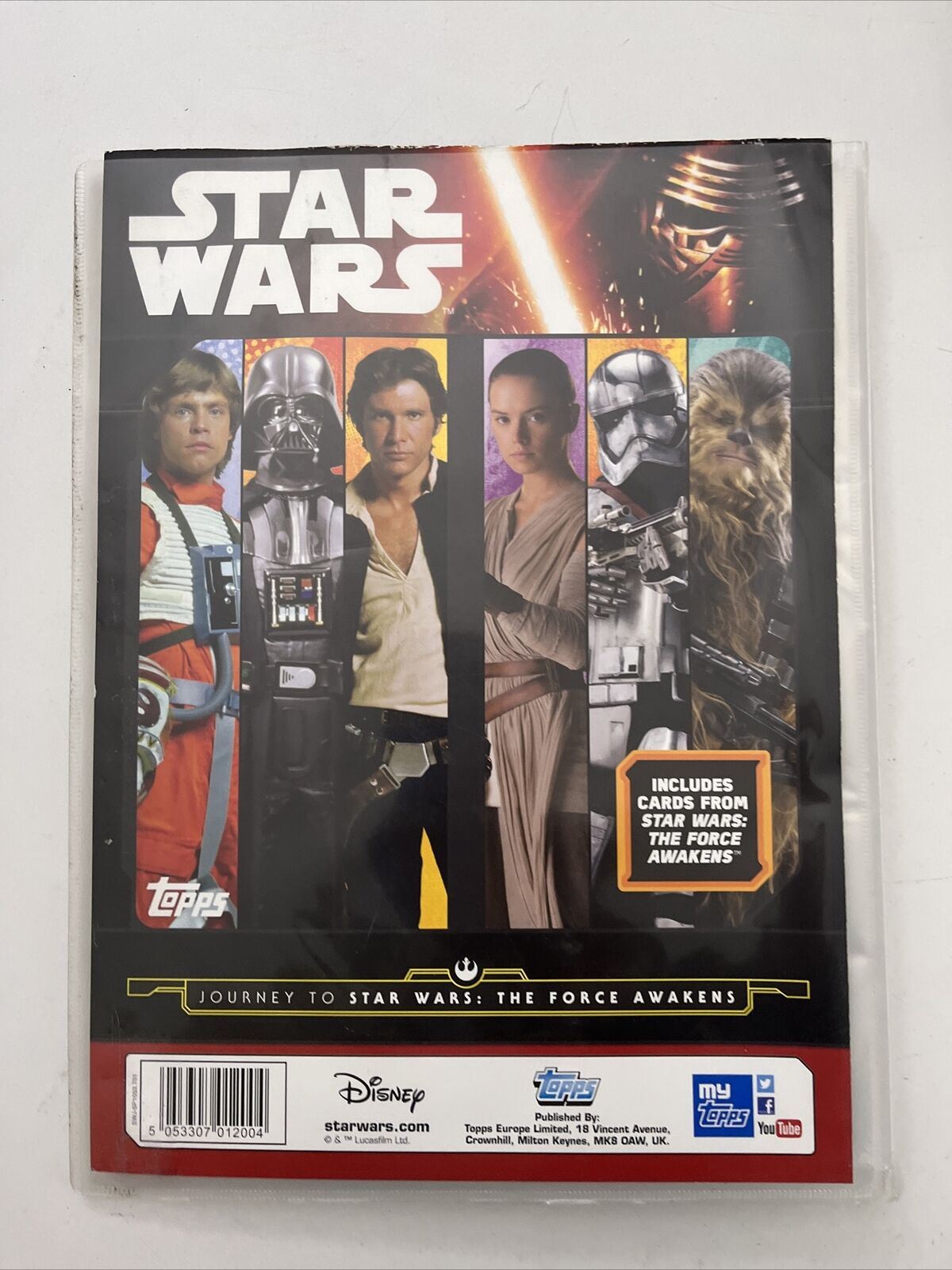 STAR WARS Journey to Force Awakens Attax Album Binder + 40 Cards  Retro  Unit