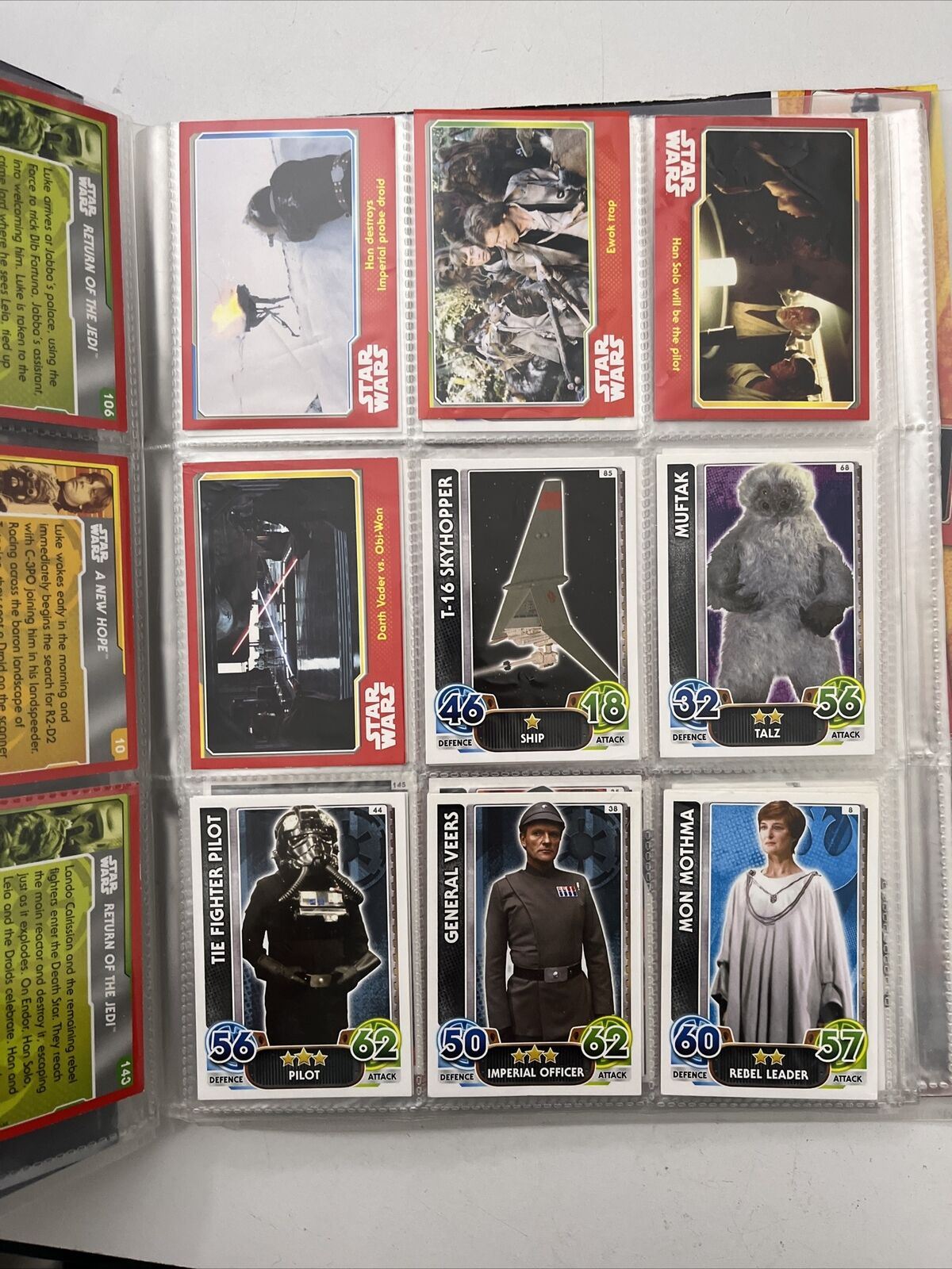 STAR WARS Journey to Force Awakens Attax Album Binder + 40 Cards
