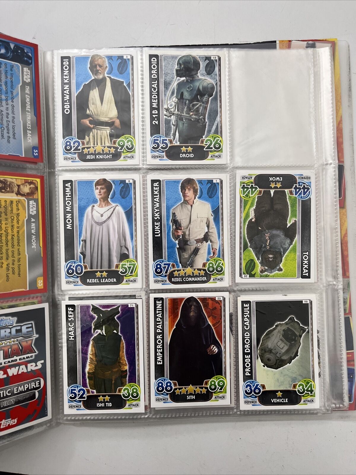 STAR WARS Journey to Force Awakens Attax Album Binder + 40 Cards