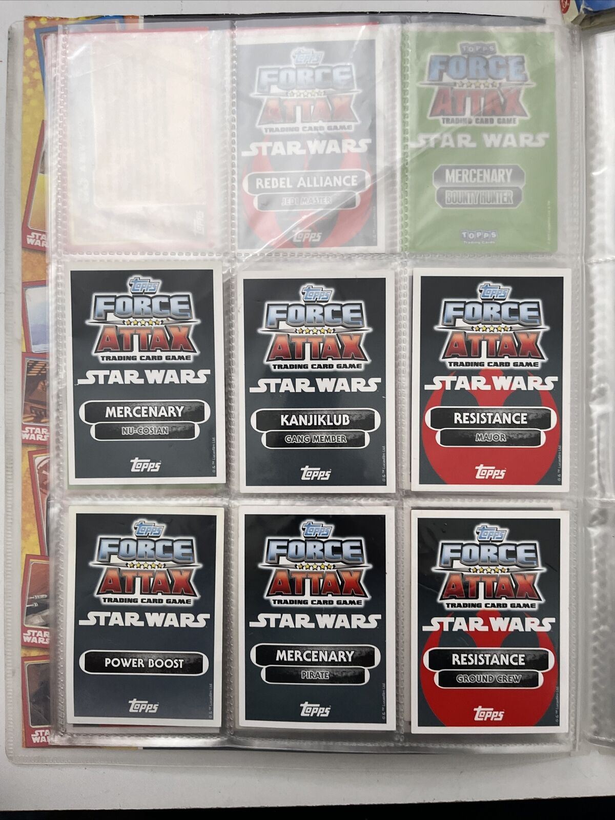 STAR WARS Journey to Force Awakens Attax Album Binder + 40 Cards