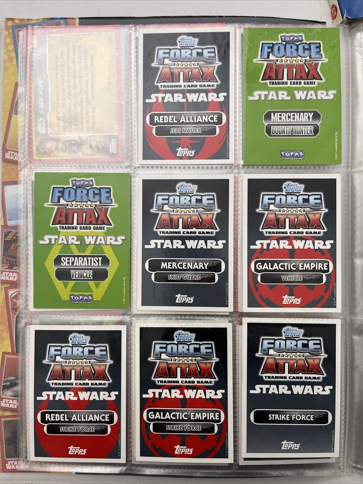 STAR WARS Journey to Force Awakens Attax Album Binder + 40 Cards