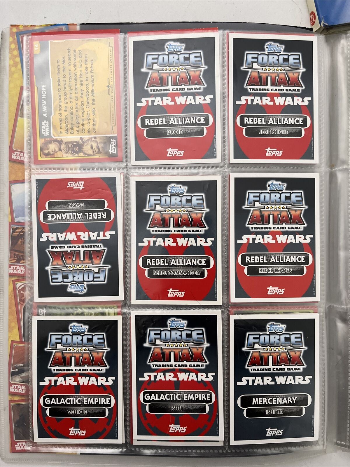 STAR WARS Journey to Force Awakens Attax Album Binder + 40 Cards