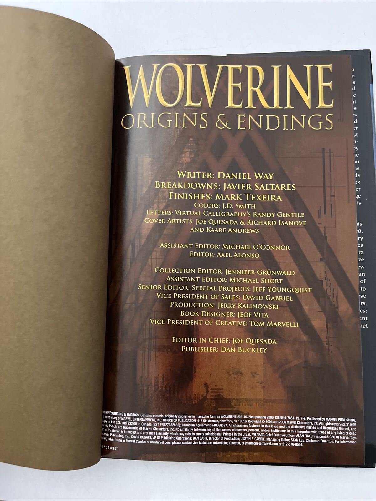 Wolverine: Origins & Endings (Marvel Comics, Graphic Novel, Hardcover, 2006)