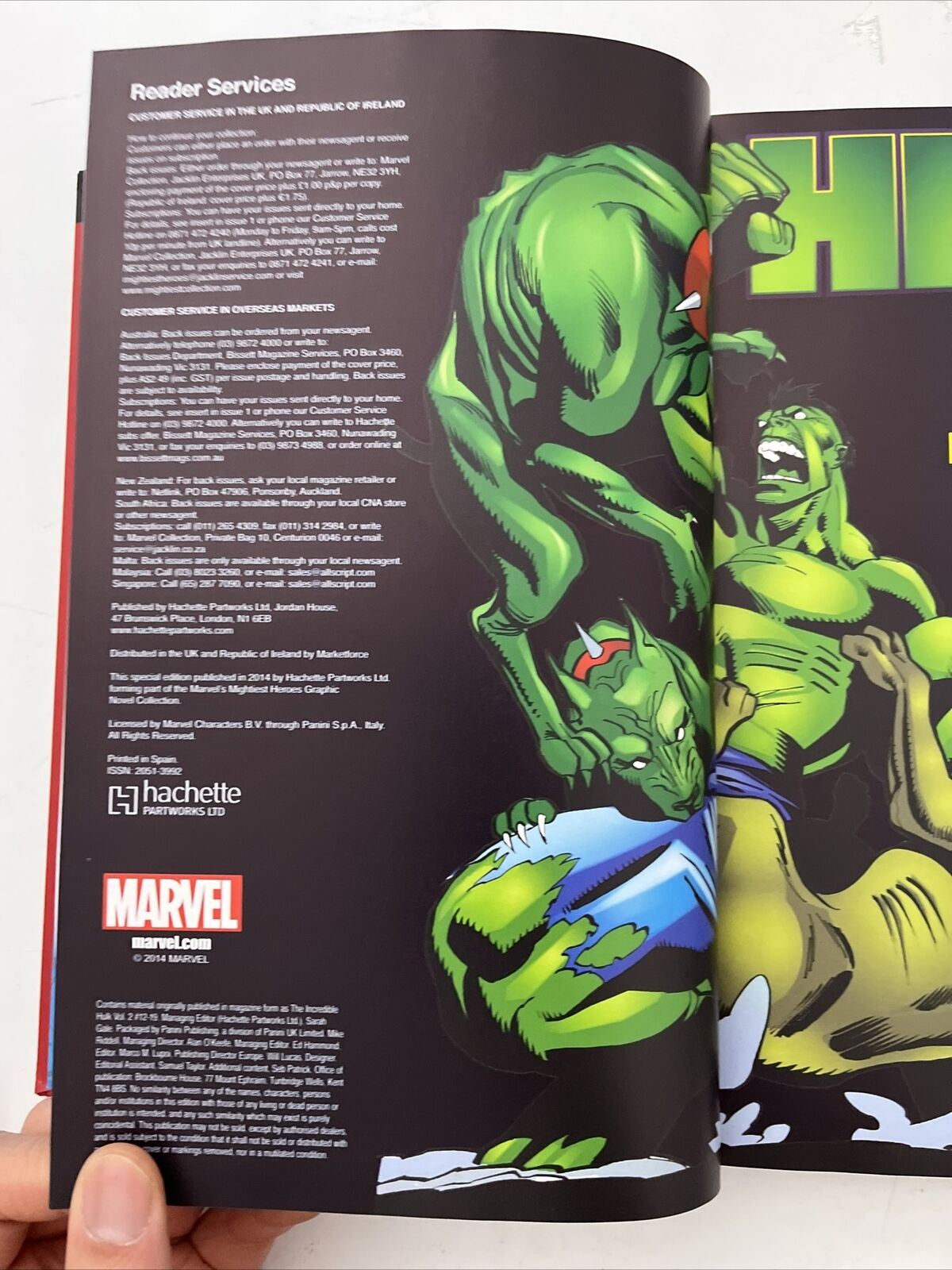 Marvel's Mightiest Heroes: The Hulk Comic Hardcover Book No 10.