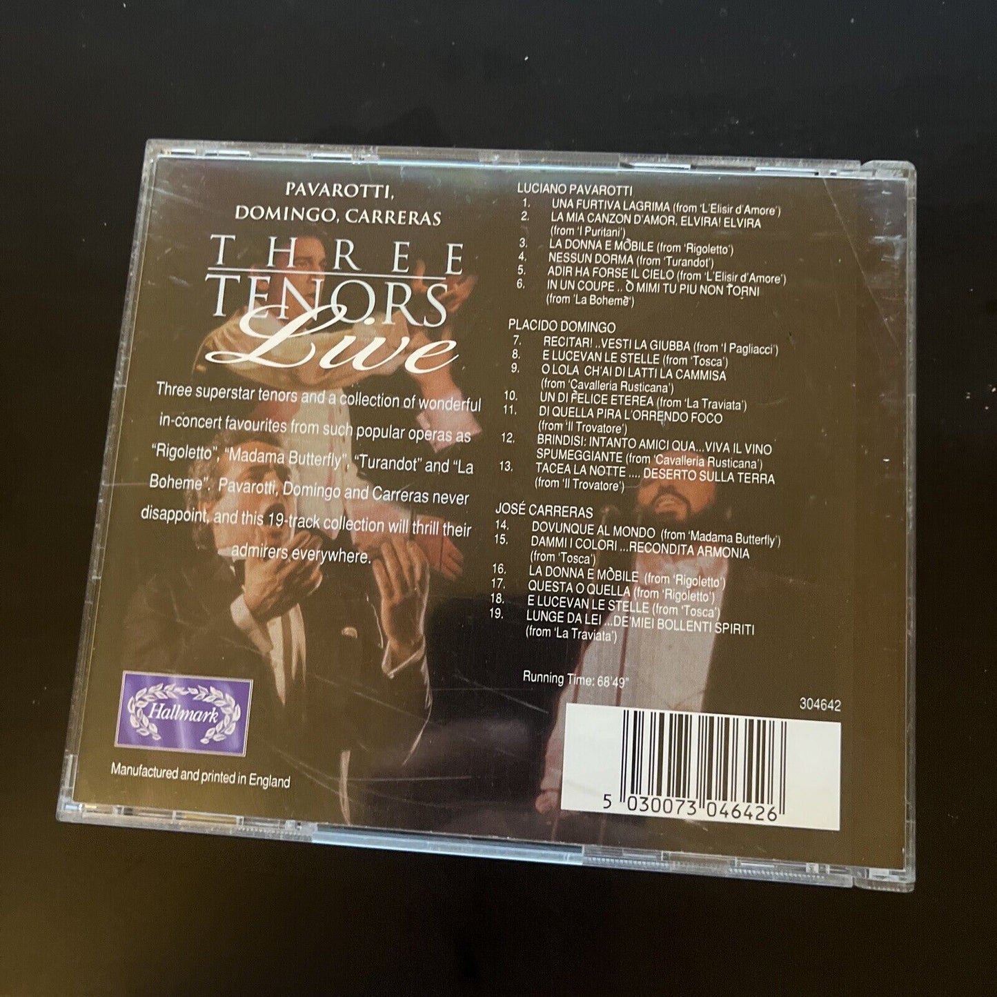 Pavarotti, Domingo, Carreras - Three Tenors Live (CD, 1996)