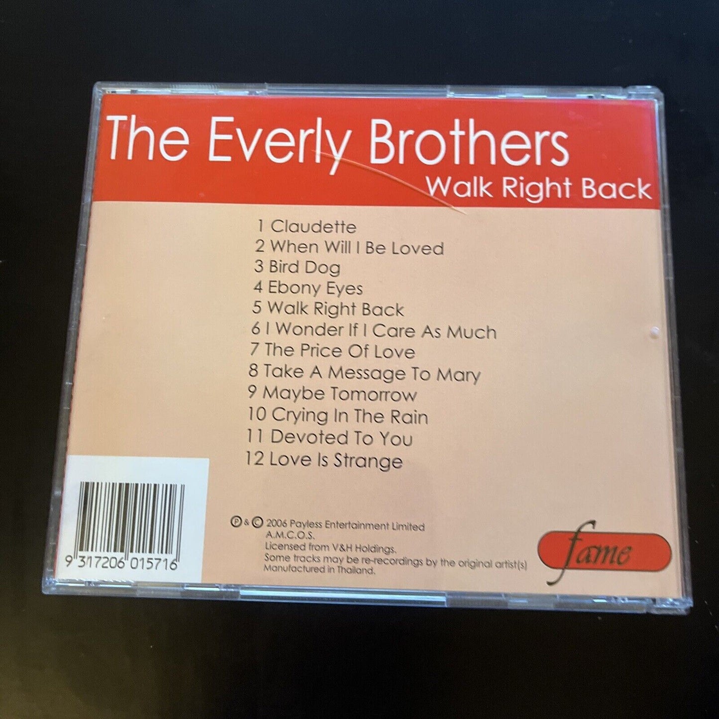 The Everly Brothers - Walk Right Back: Everly Brothers Live (CD, 2006)