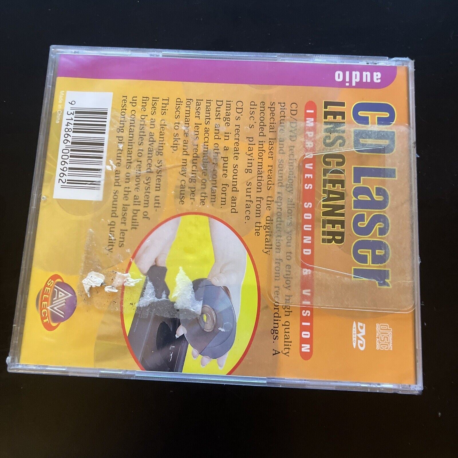 NEW DVD CD Laser Lens Cleaner Improves Sound Vision Retro Unit new-dvd-cd-laser-lens-cleaner-improves-sound-vision-retro-unit