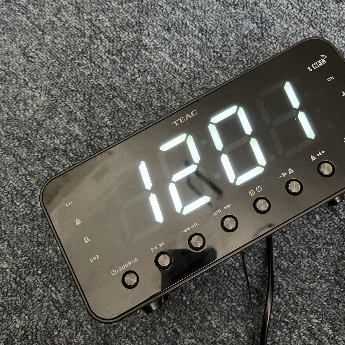 Teac Big LED Dual Alarm Clock with FM Radio Bluetooth CRX25UBT