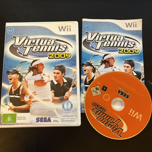 Virtua Tennis 2009 (Nintendo Wii, 2009) With Manual PAL