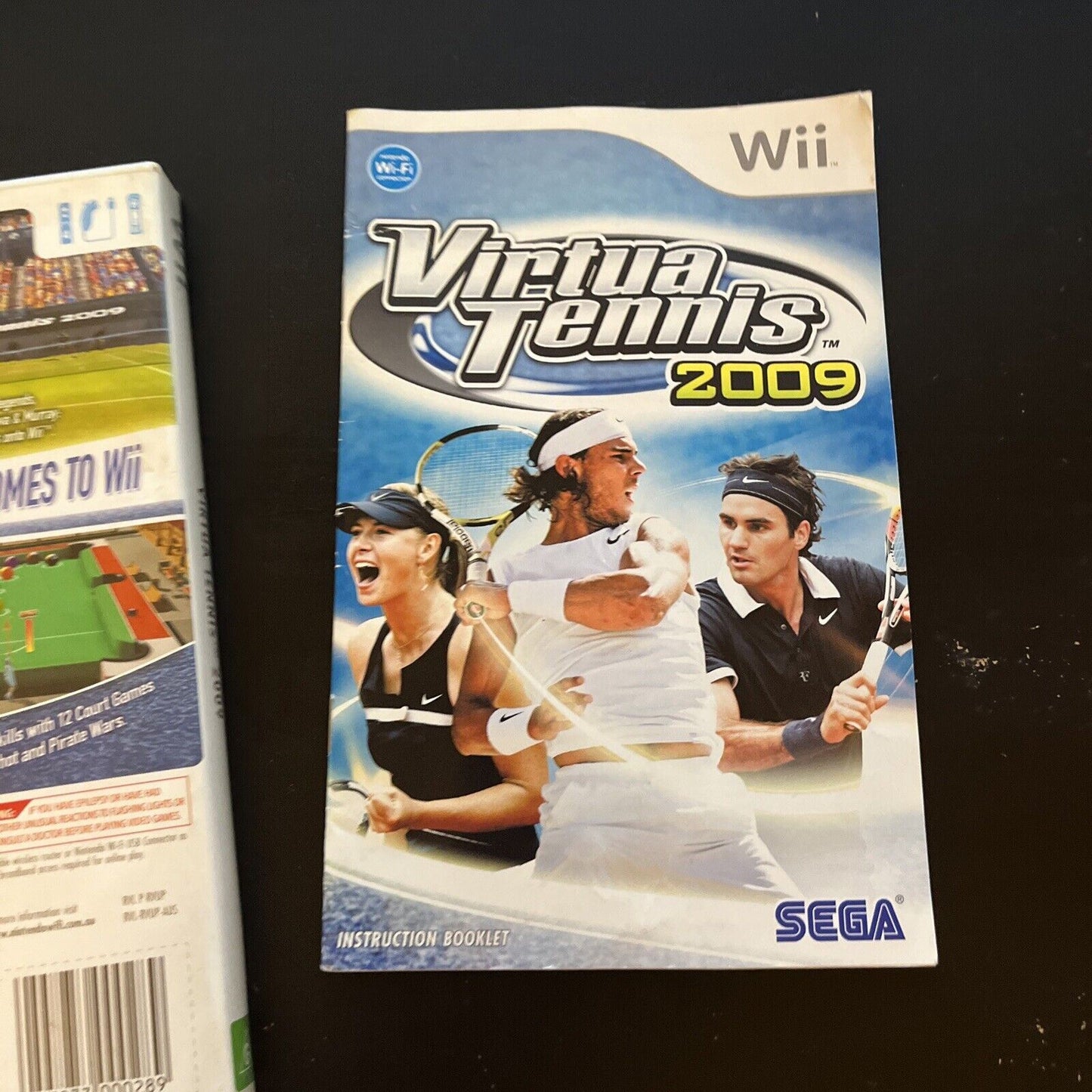 Virtua Tennis 2009 (Nintendo Wii, 2009) With Manual PAL