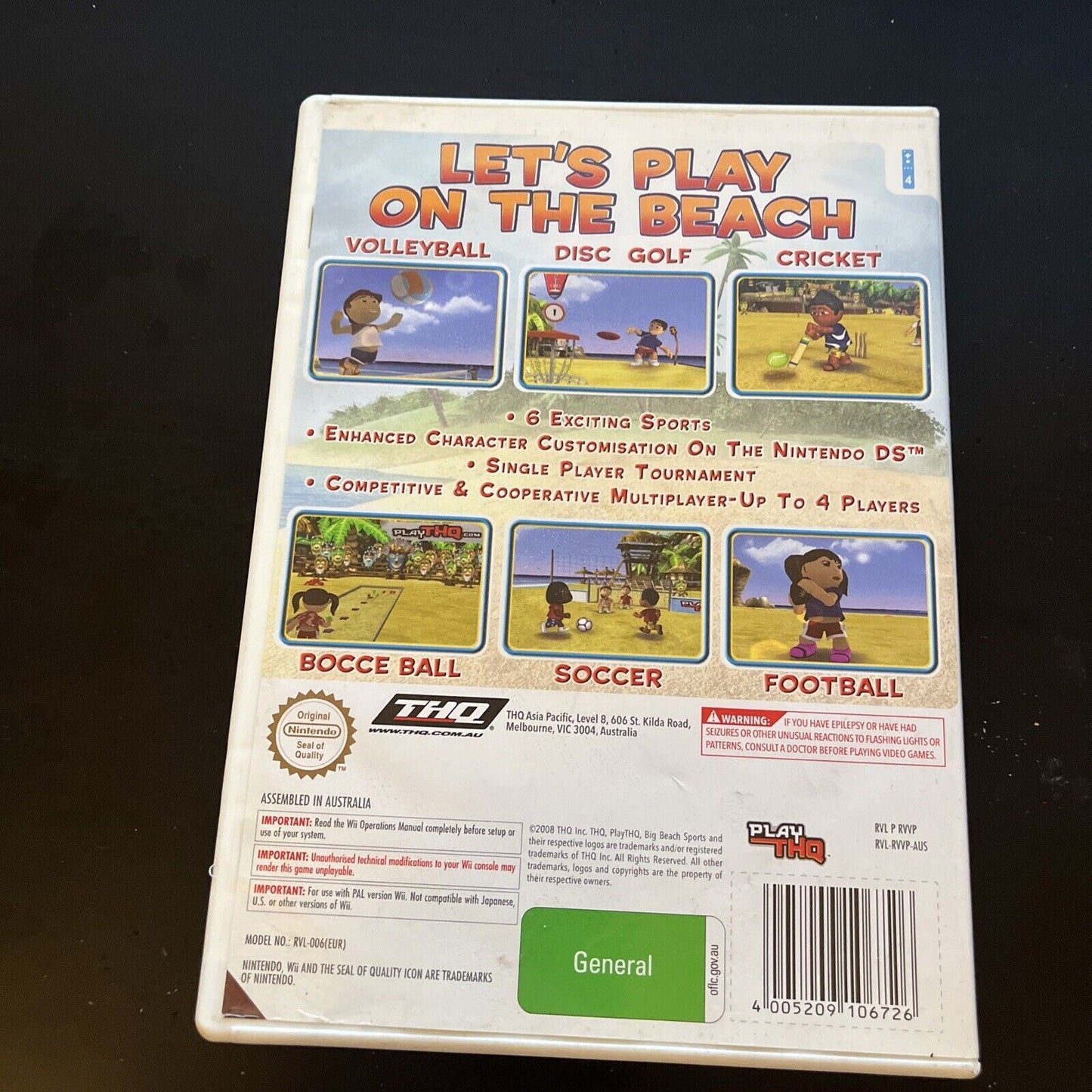 Big Beach Sports - Nintendo Wii game Wii U | PAL Aus Edition