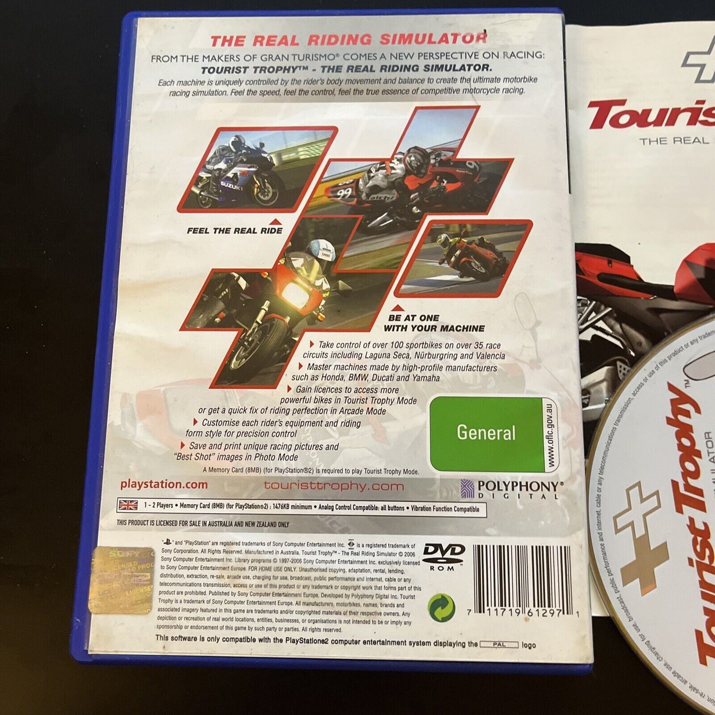 Tourist Trophy Playstation 2 Game - PS2 Motorbike Racing with Manual PAL