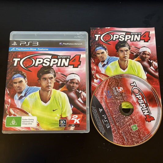 Top Spin 4 - 2K Sports Sony PlayStation 3 - PS3 With Manual