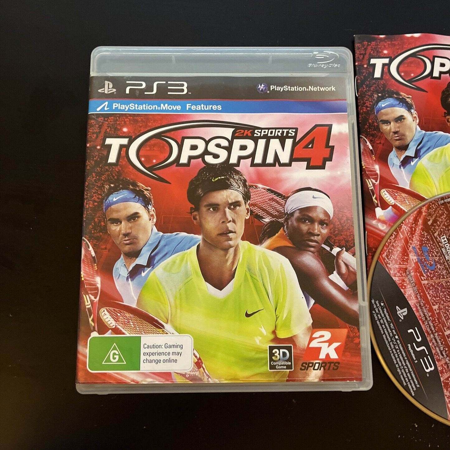 Top Spin 4 - 2K Sports Sony PlayStation 3 - PS3 With Manual