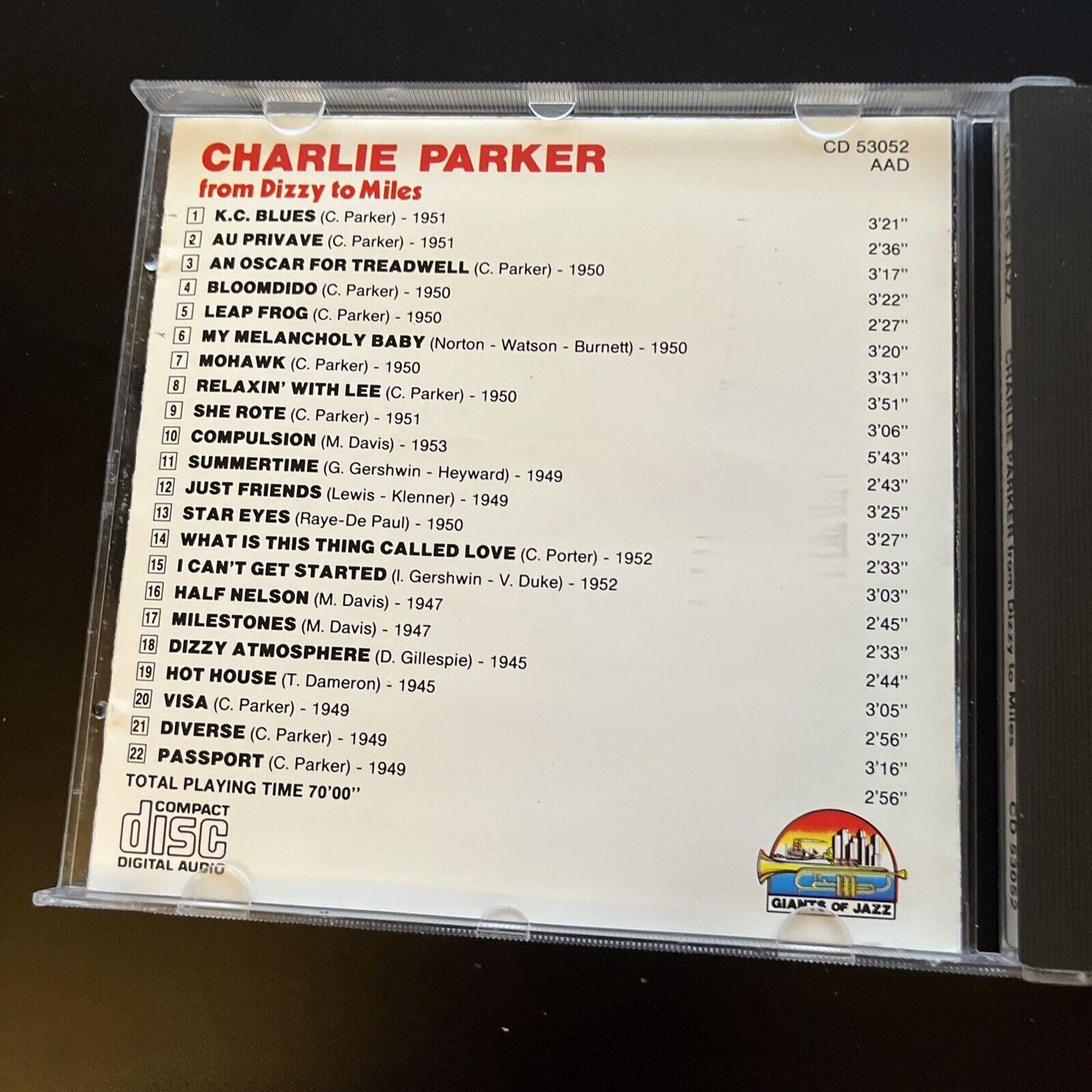 Giants Of Jazz - Charlie Parker, From Dizzy To Miles (CD, 1990)