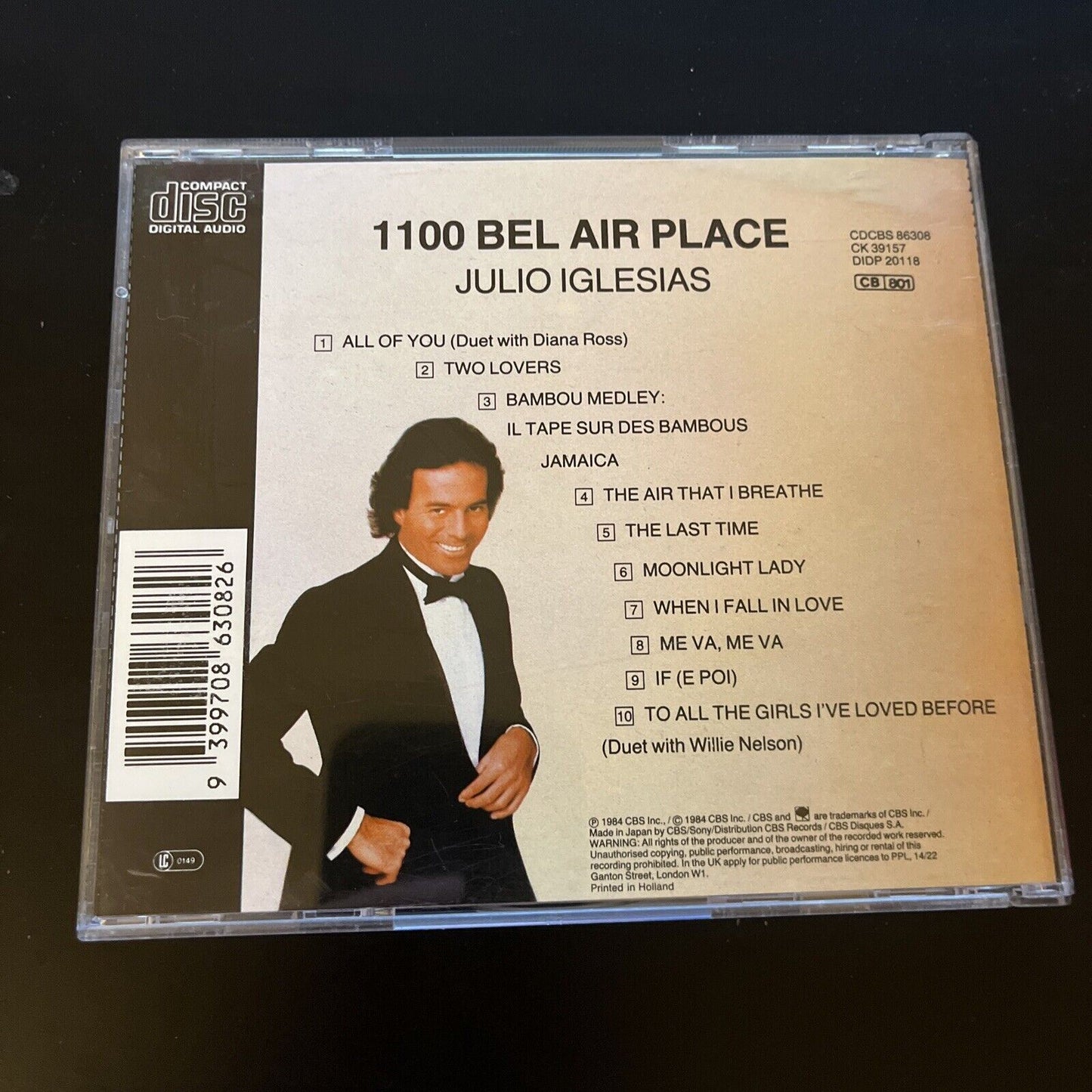 Julio Iglesias - 1100 Bel Air Place (CD, 1984)