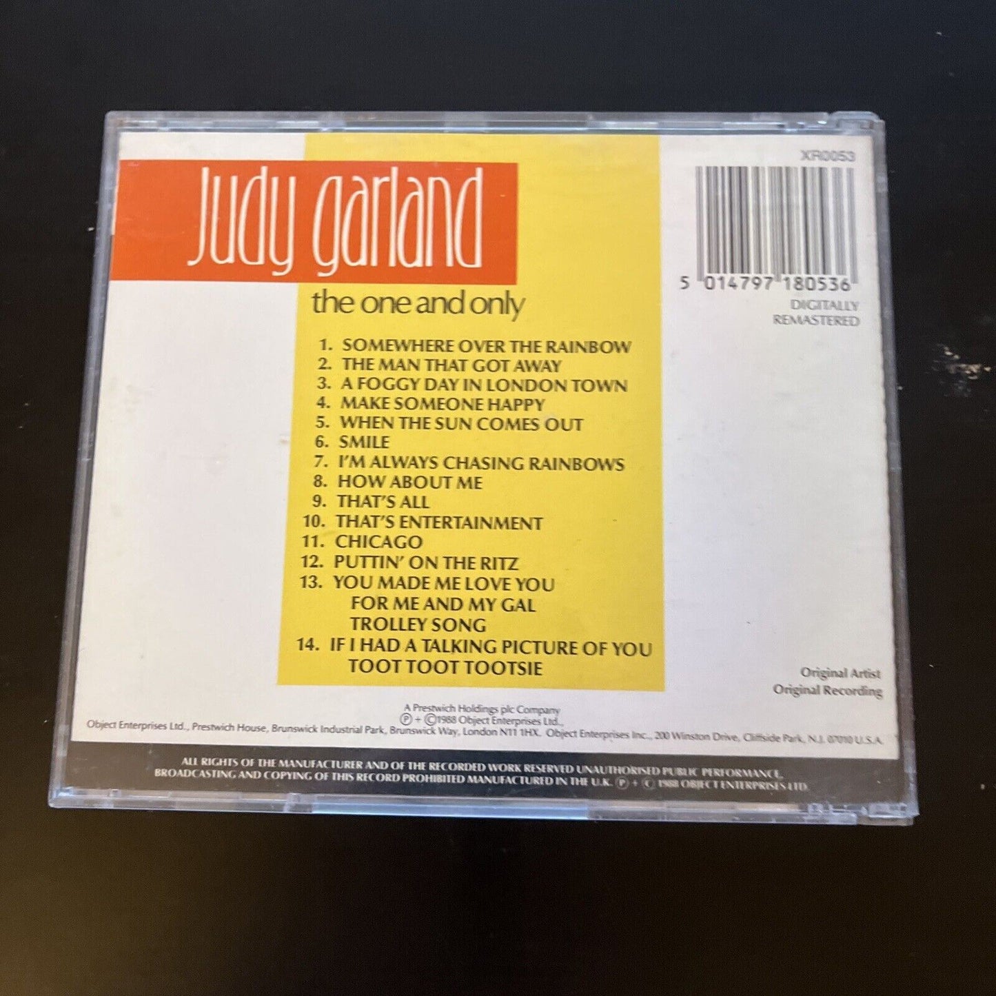 Judy Garland - The One and Only (CD, 1988)