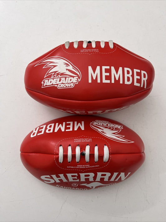 2x Adelaide Crows Member Football Sherrin