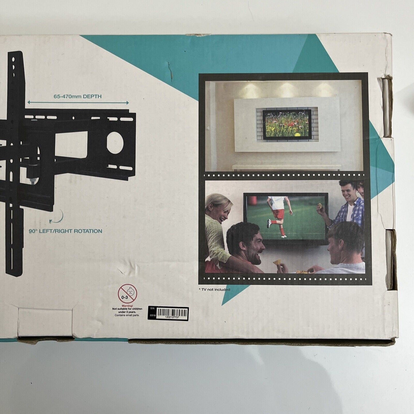 Bauhn Swing Arm TV Wall Mount 32"-55" (81-138cm) TV