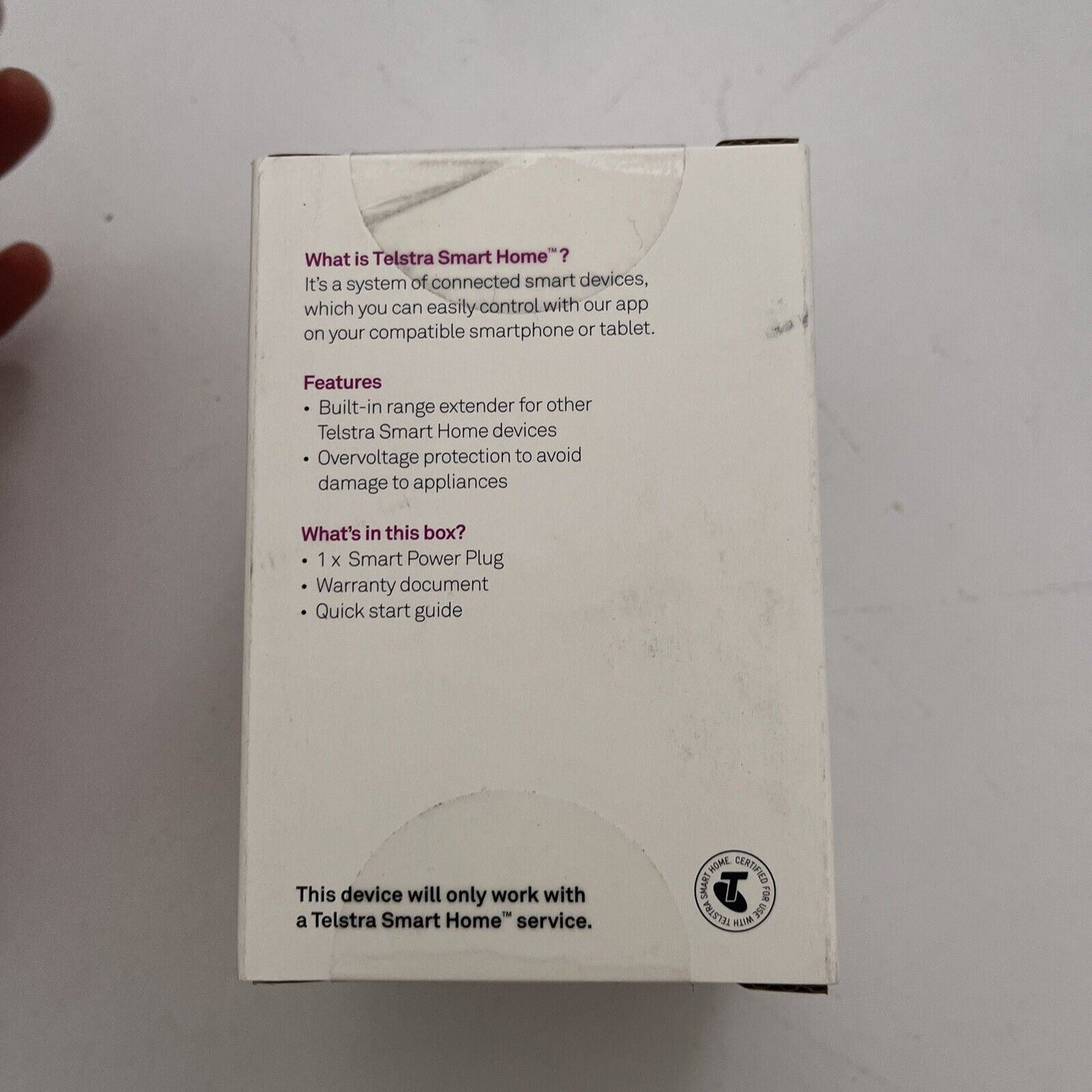 2x NEW Telstra Smart Home Power Plug with Range Extender Overvoltage Protection