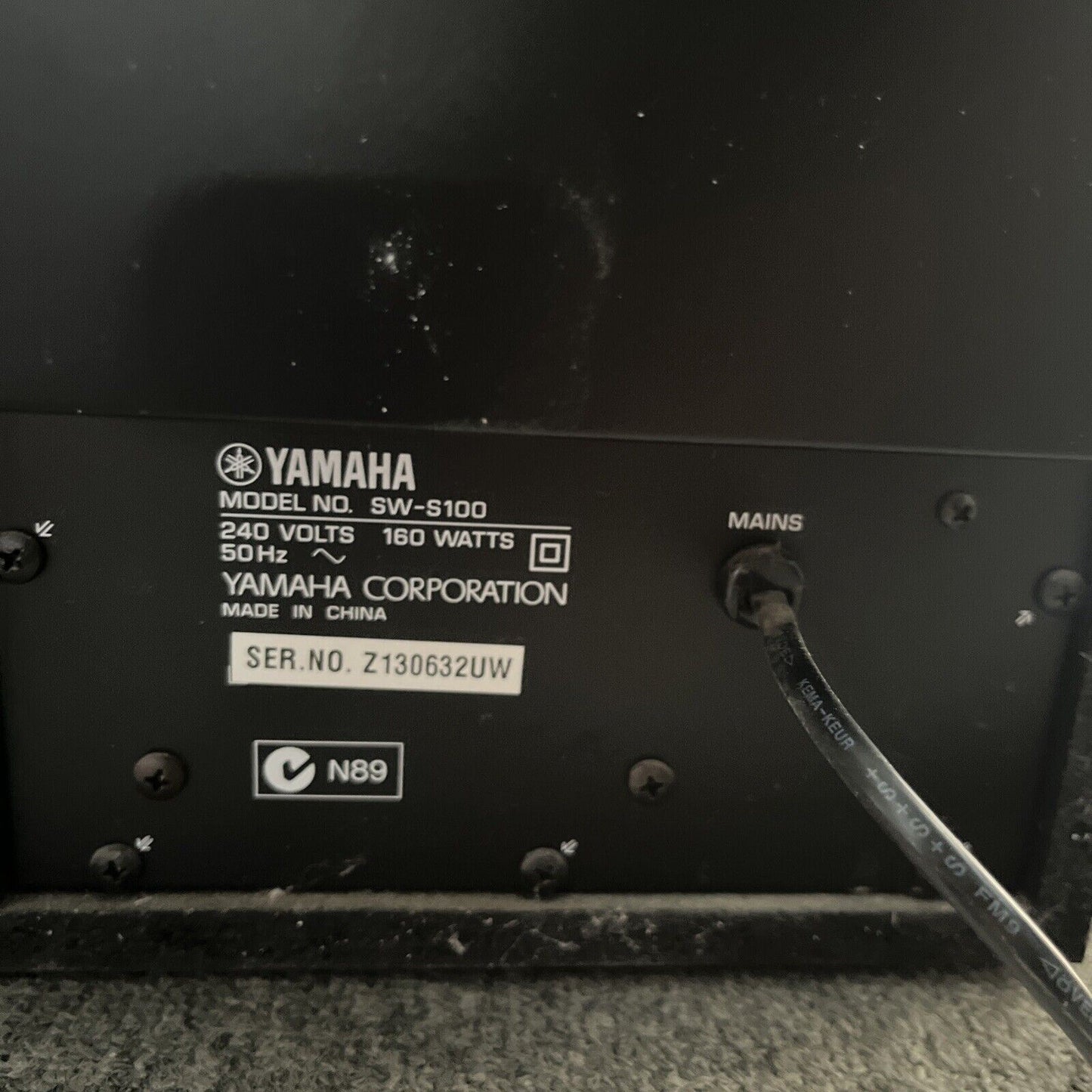 Yamaha SW-S100 Subwoofer Speaker