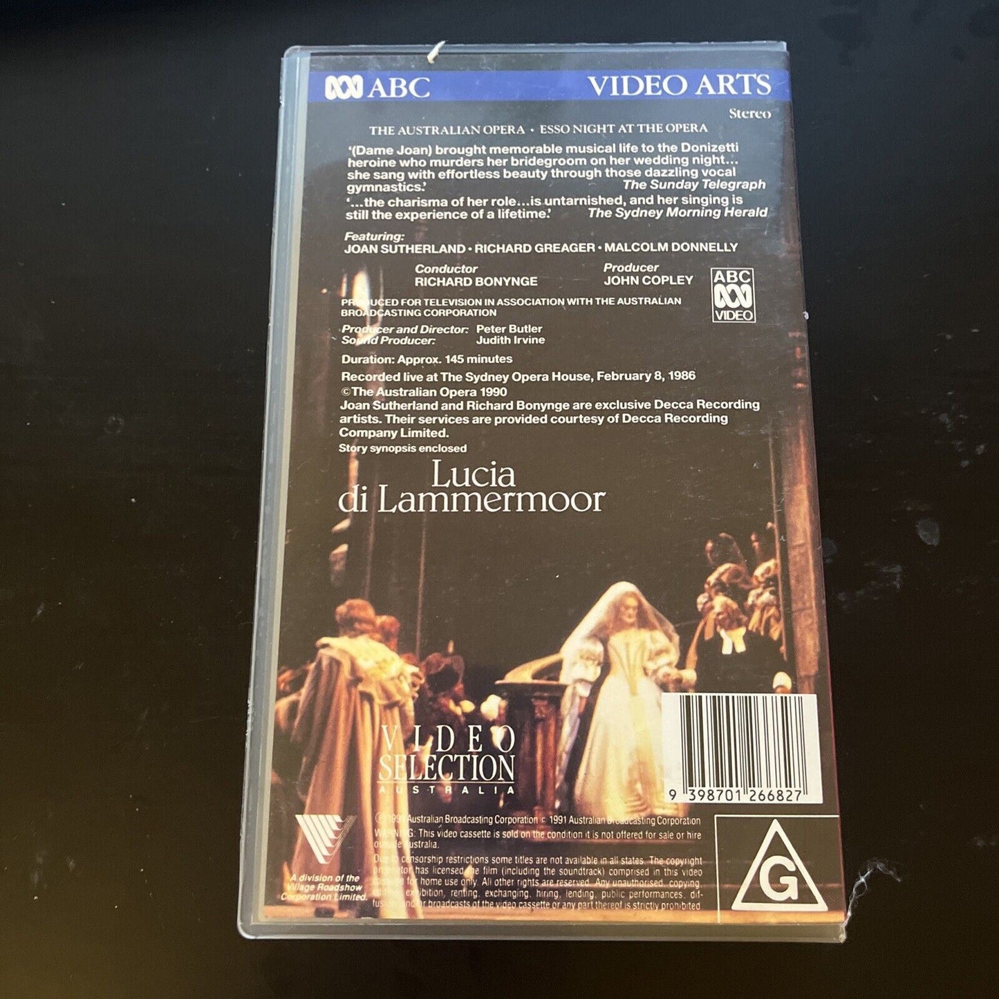 Joan Sutherland: Lucia Di Lammermoor by Gaetano Donizetti (VHS, 1986) PAL ABC