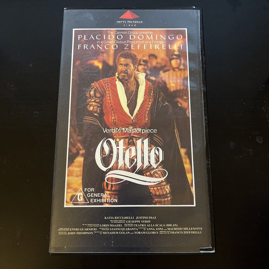 Placido Domingo - Verdi's Masterpiece Otello (VHS, 1986) PAL