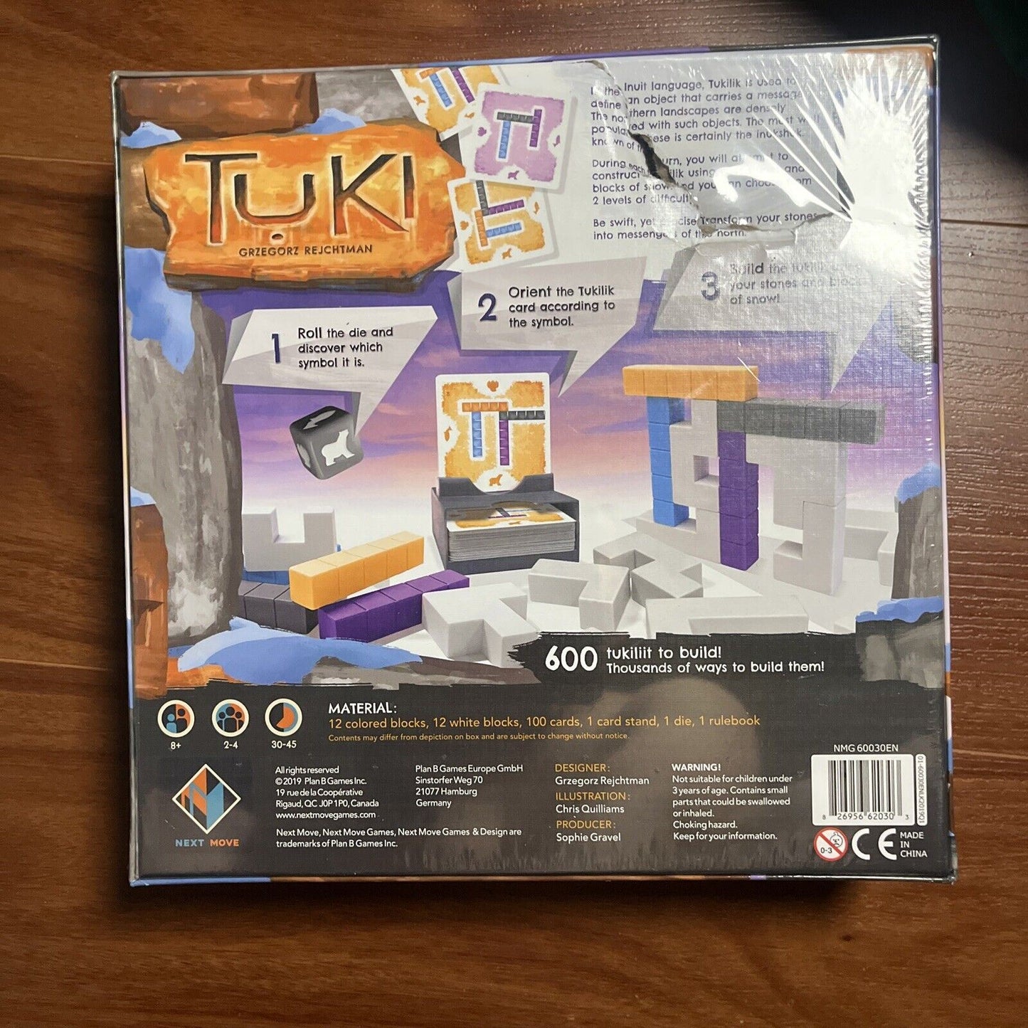 *New Sealed* Tuki Board Game By Grzegorz Rejchtman Strategy Game