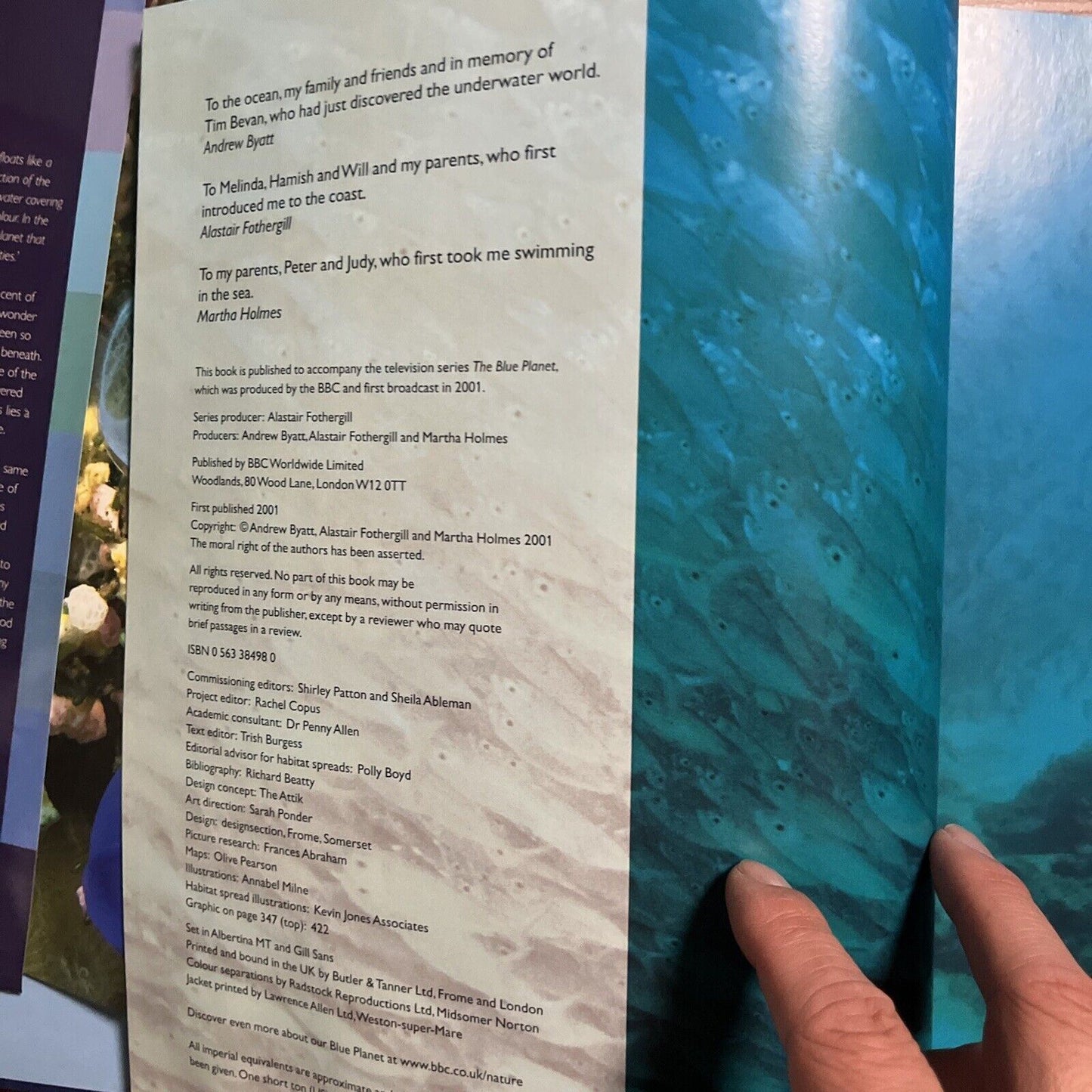 BBC The Blue Planet -  A Natural History Of The Oceans (Hardcover, 2001)