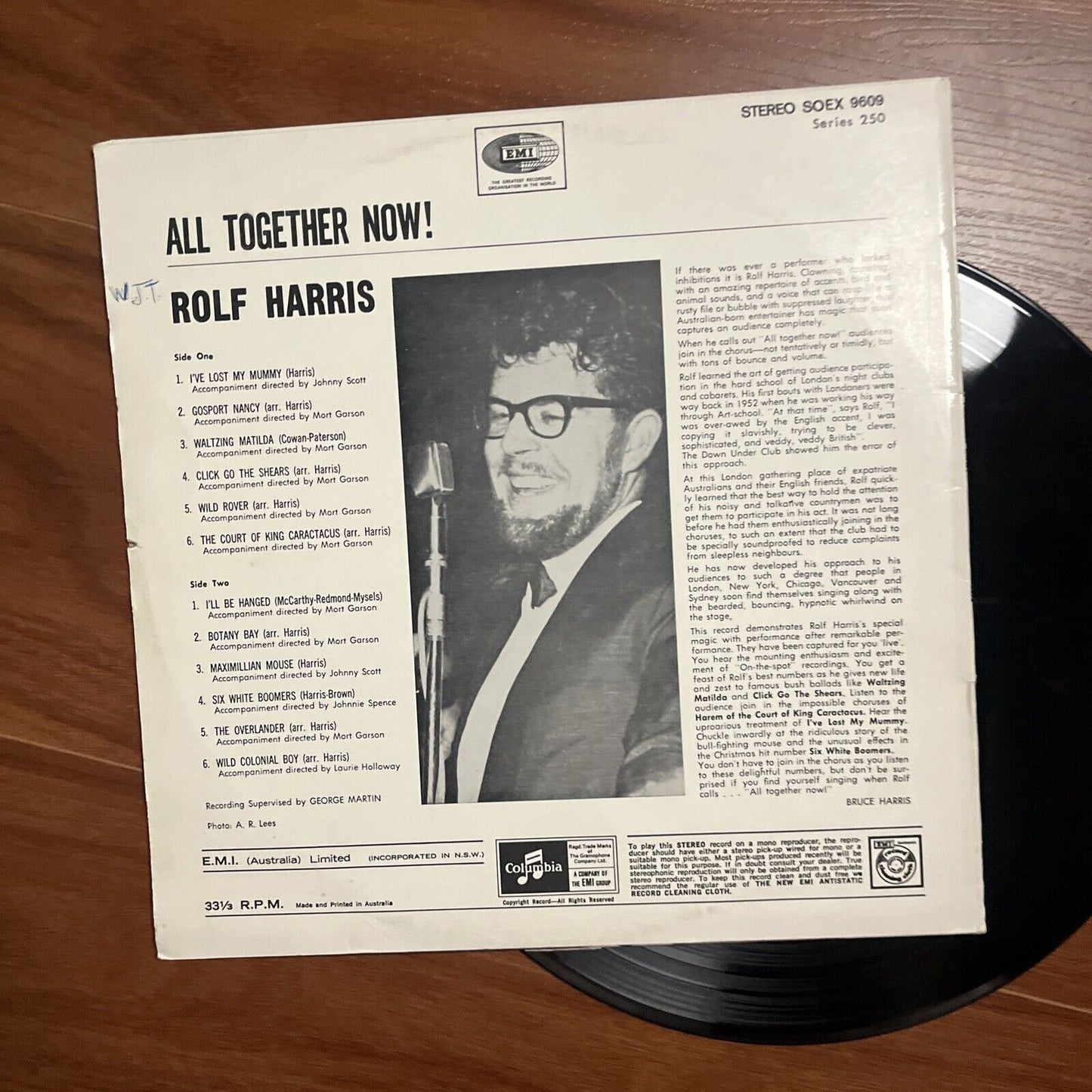 Rolf Harris – All Together Now Vinyl LP 1965 Columbia Australia 12"