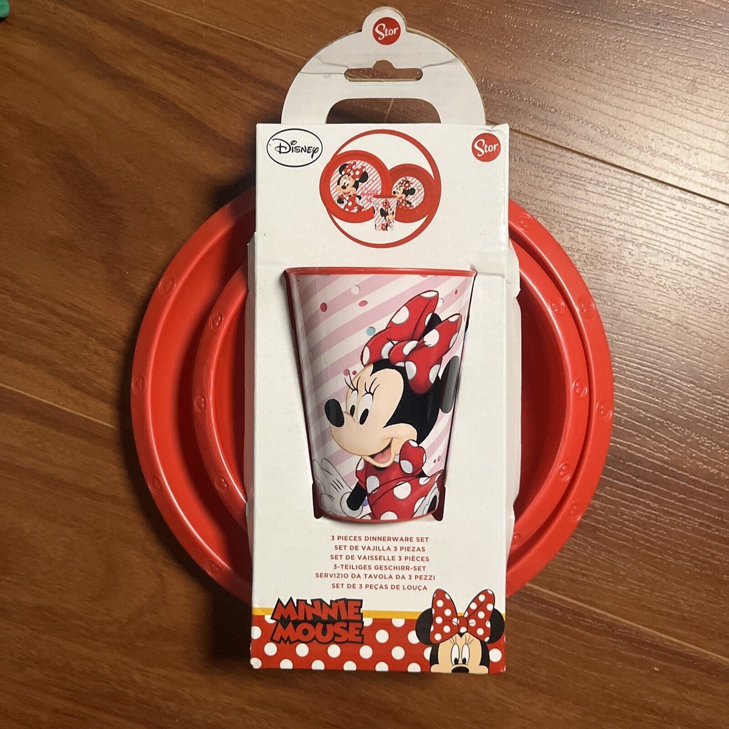 NEW Disney Minnie Mouse 3 Piece Dinner Set