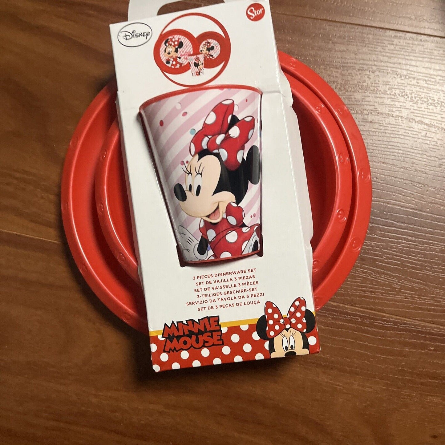 NEW Disney Minnie Mouse 3 Piece Dinner Set