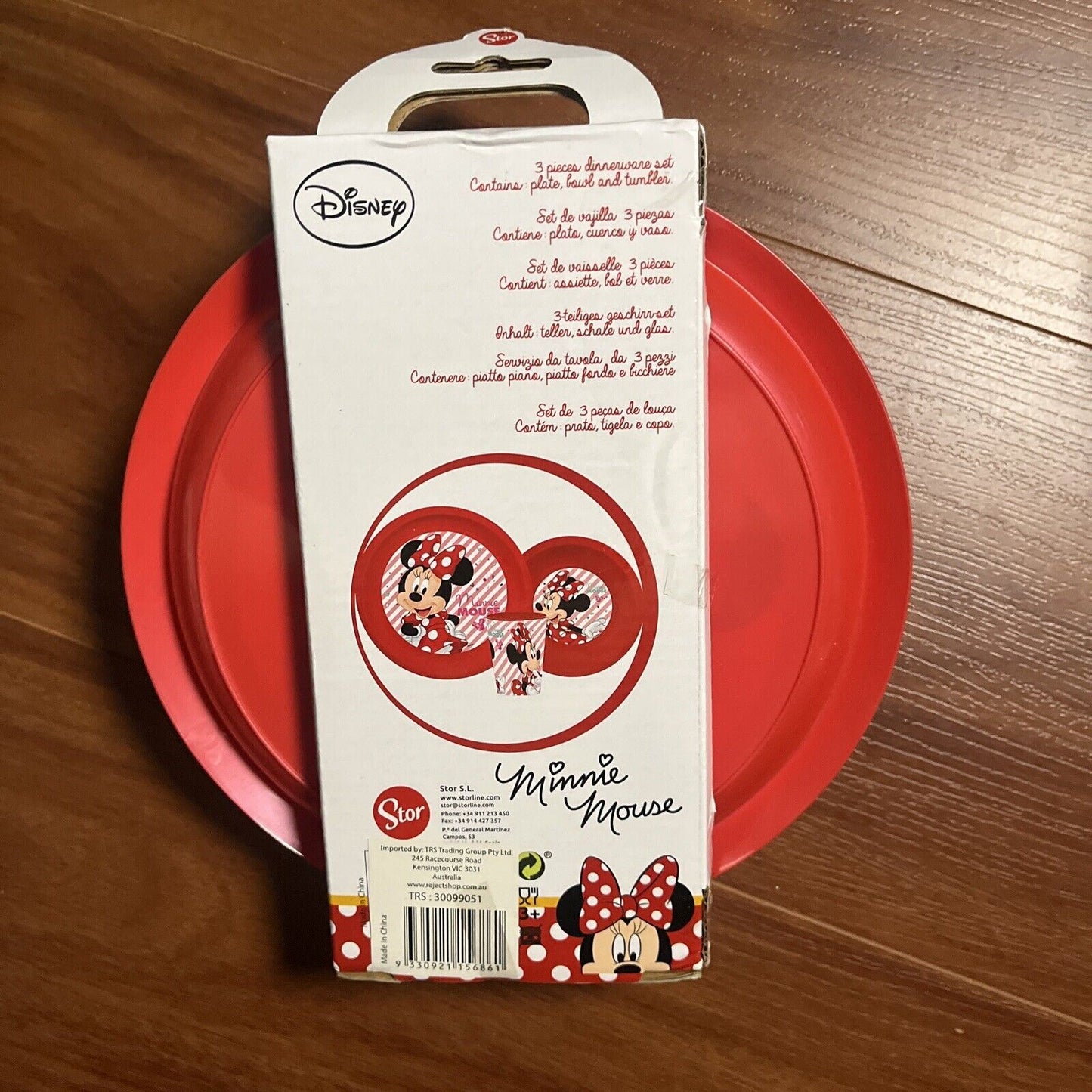 NEW Disney Minnie Mouse 3 Piece Dinner Set