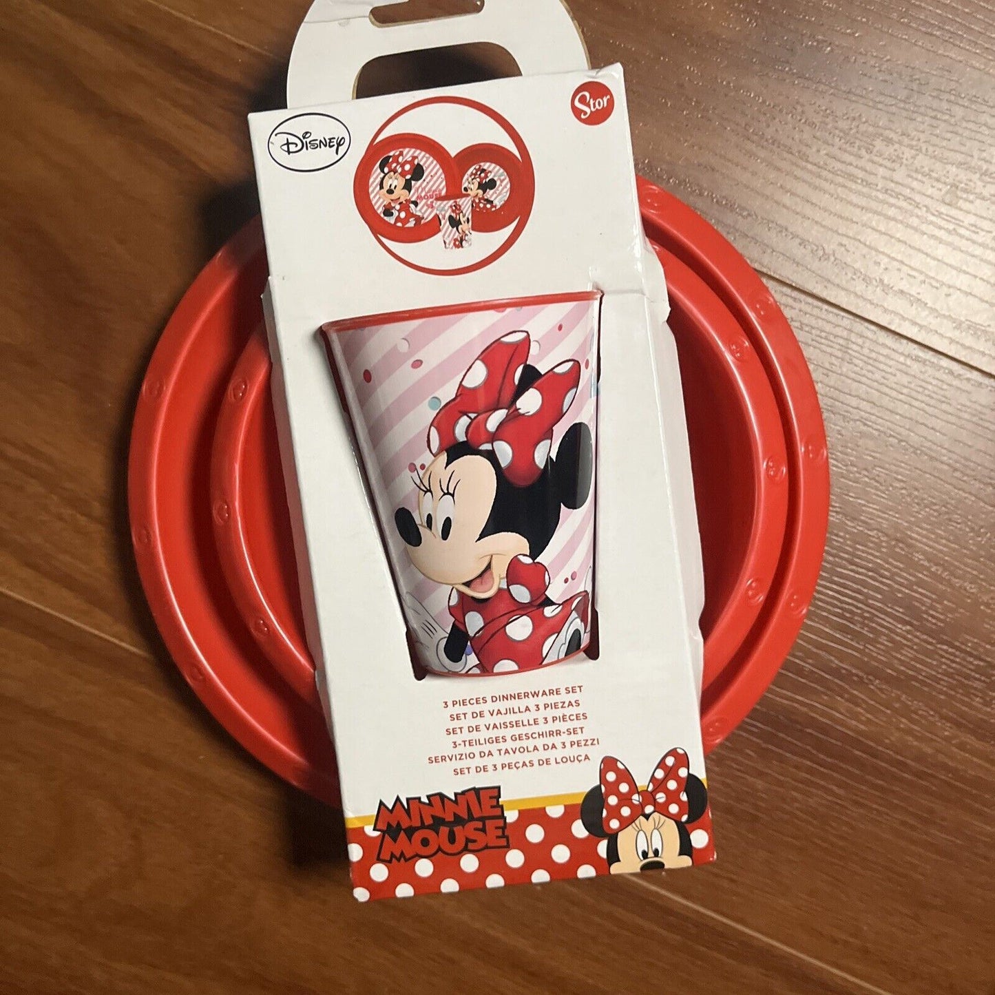 NEW Disney Minnie Mouse 3 Piece Dinner Set