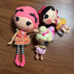 3x Lalaloopsy Doll: Tippy Tumblelina 12" 2009, Beauty Fairest & Waffle Cone 7"