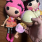 3x Lalaloopsy Doll: Tippy Tumblelina 12" 2009, Beauty Fairest & Waffle Cone 7"