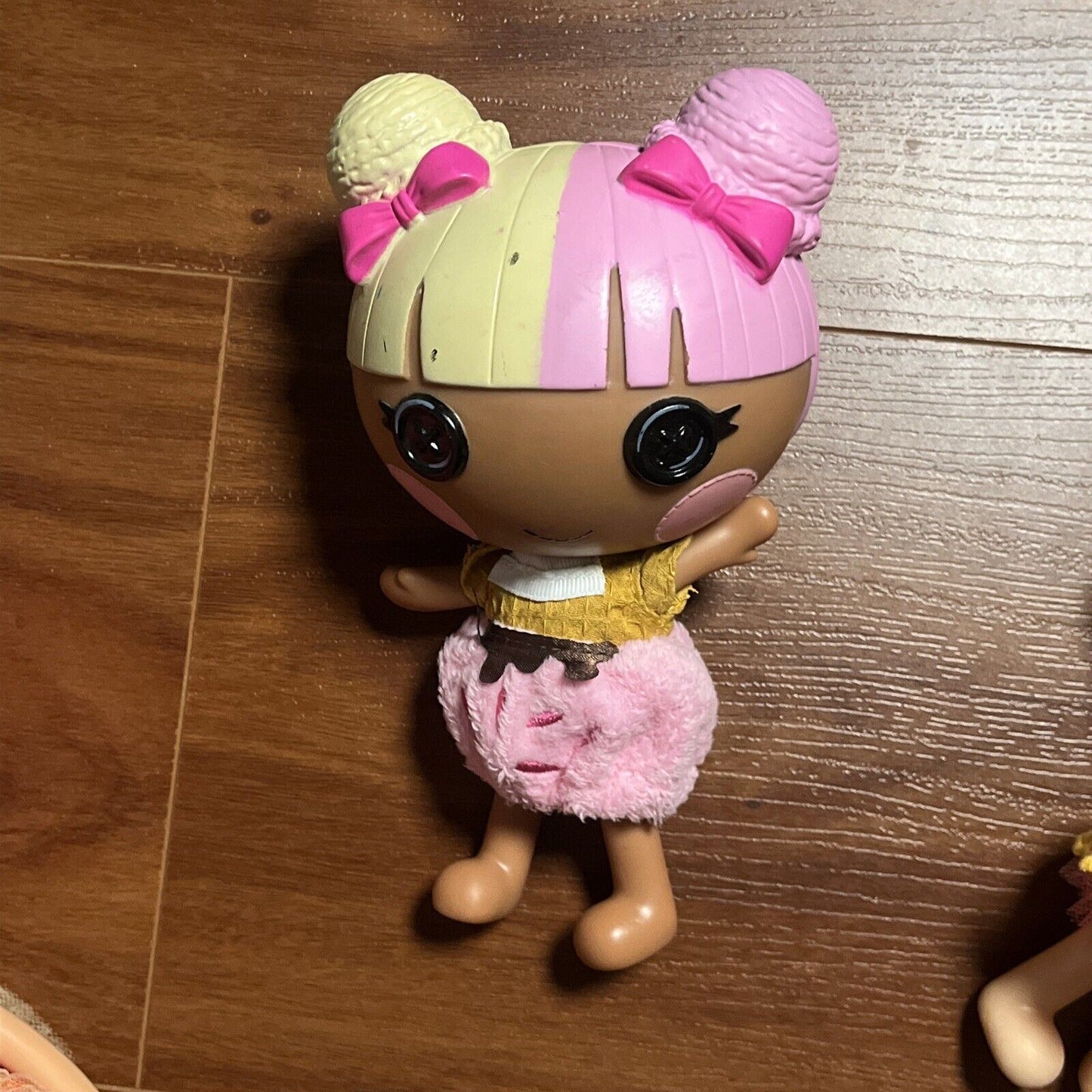 3x Lalaloopsy Doll: Tippy Tumblelina 12" 2009, Beauty Fairest & Waffle Cone 7"